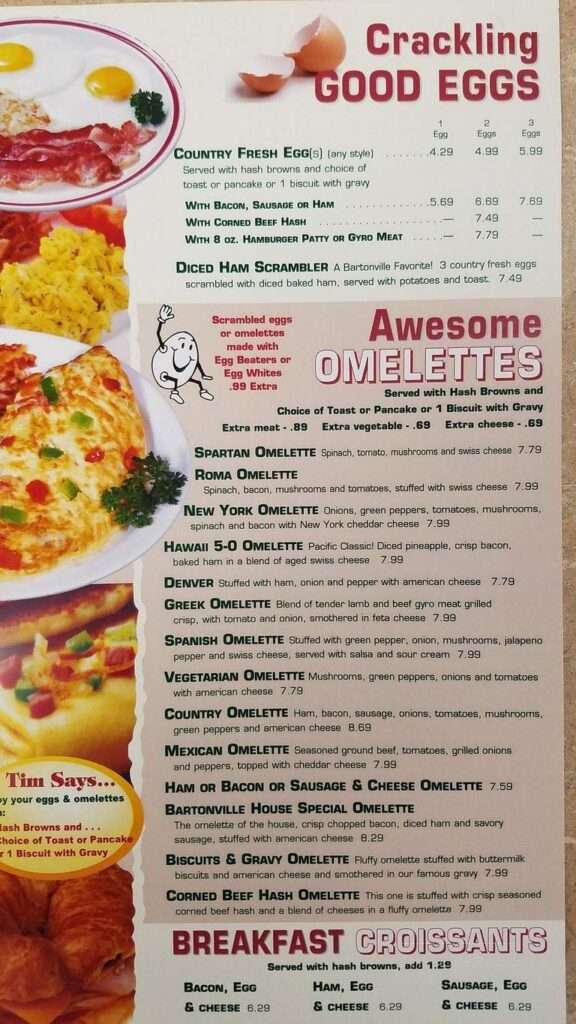 Bartonville Diner menu 6