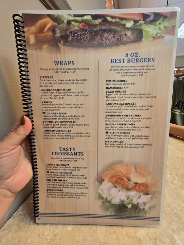 Bartonville Diner menu 4